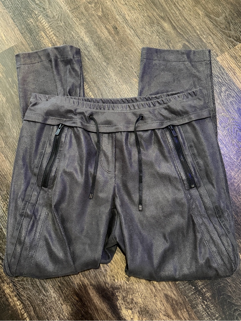 Beate Heymann Street Couture Faux Leather Jogger Pants US 10